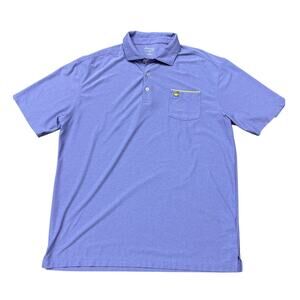 Masters Tech Mens Performance Polo Shirts Lilac Purple Logo Authentic Size Large